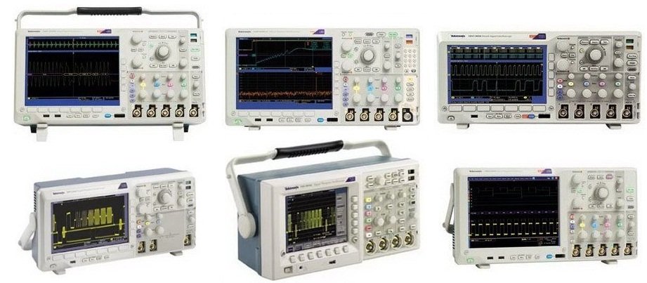 picture of a group of oscilloscopes