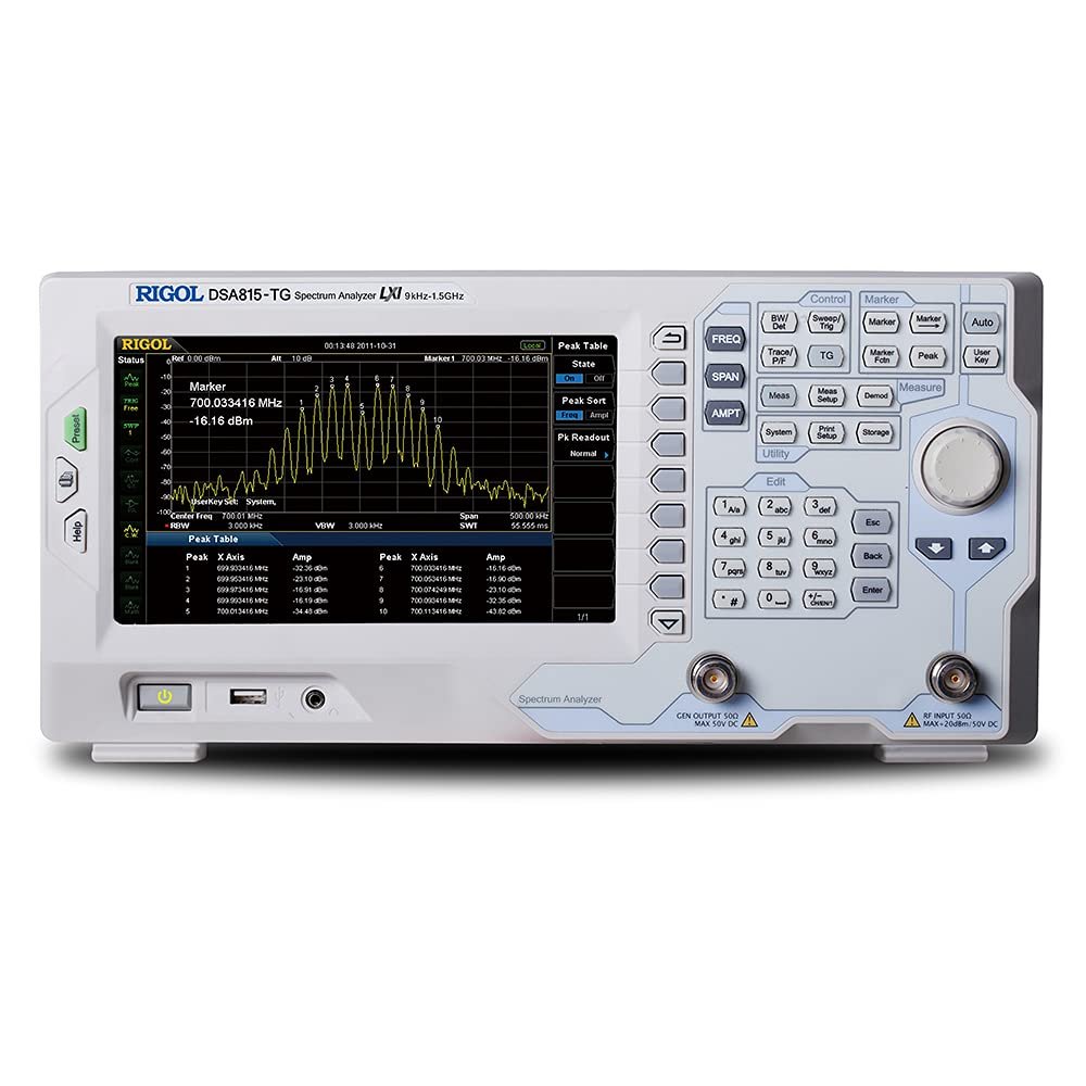 Rigol DSA815-TG-AMZ2 | Spectrum Analyzer, 9kHz to 1.5GHz with preamplifier and tracking generator
